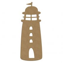 Support En Bois À Décorer Gomille - Phare - 6 Mm - 12x30 Cm - Certifié Pefc 100%