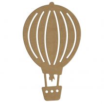 Support En Bois À Décorer Gomille - Montgolfière - 6 Mm - 18x30cm - Certifié Pefc 100%