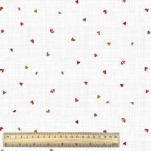 Coupon De Tissu Jersey Imprimé - 100 X 150 Cm - Blanc/rouge - Domotex
