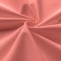 Coupon De Tissu En Coton Uni Domotex - 75 X 50 Cm - Corail