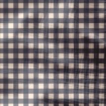 Coupon De Tissu En Double Gaze - 200 X 130 Cm - Vichy Pierre Bleue - Domotex