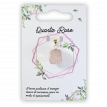 Pendentif Plaqué Or - Gros Quartz Rose - Irréversible bijoux