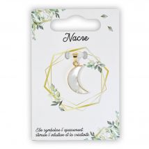 Pendentif Plaqué Or - Lune - Nacre - Irréversible bijoux