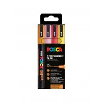 Lot De 4 Marqueurs Peinture Pointes Fines Coniques - Posca - Pailleté