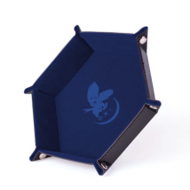 Piste De Dés - Hibou Mystique - Cuir Et Velours - Bleu - Epic Forge