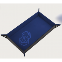 Piste Couloir De Dés Epic Forge - Dé 20 Bleu - Cuir Et Velours - 20 X 40 Cm