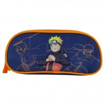 Trousse Rectangulaire 2 Compartiments La Plume Dorée - Marine - Naruto Shippuden - La Plume Doree