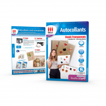 Feuilles Autocollants Ronds - Micro Application - 4 Feuilles - Transparents - A4 Scrapbooking