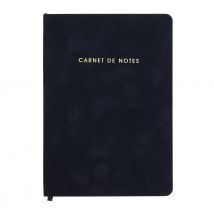 Carnet A5 Ligné - 192p - Velours Bleu - Cultura