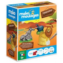 Kit Créatif Mako Moulage - Destination Savane - 3 Pièces - Mako Moulages