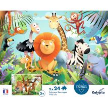 Puzzle 24 Pièces - Animaux Sauvages - Calypto