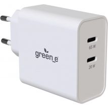 Chargeur Green-e - 2 Usb-c Éco-conçu - Blanc - 65 W