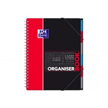 1 Cahier Polypro À Spirales - 24.5 X 31 Cm - Organiserbook - Oxford - 160 Pages Petits Carreaux - Coloris Assortis