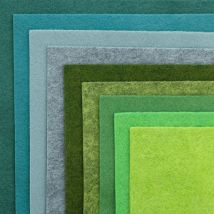 9 Coupons Feutrine - 15 X 15 Cm - Jungle - The Cinnamon Patch