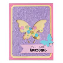 Sizzix Impresslits Embossing Folder - Butterfly Meadow Scrapbooking