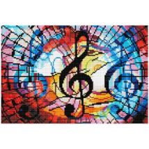 Broderie Diamant Kit Intermédiaire - La Triple Clé De Sol - Diamond Dotz