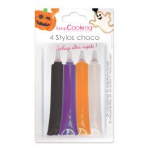 Lot De 4 Stylos Chocolat Scrapcooking - Halloween - 25 G - Scrapcooking