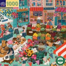 Puzzle De 1000 Pièces - Marché En Ville - Eeboo