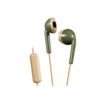 Ecouteur Intra-auriculaire Ha-f19m Avec Microphone - Vert Kaki/crème - JVC