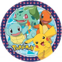 8 Assiettes - Pokemon - 23 Cm - Amscan