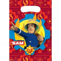 8 Sachets Plastique - Sam Le Pompier - Amscan