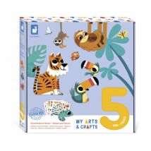 My Arts & Crafts - 5 Ans Gommettes Et Décors - 5 Tableaux - Kit Loisir Créatif Enfant - Apprentissage Motricité Fine Et Concentration - Atelier Du 