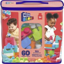 Mega Bloks - Sac Medium Rose 60 Briques - Briques De Construction - 12 Mois Et +