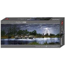 Puzzle 2000 Pièces - Panorama Herds Of Elephant - Heye