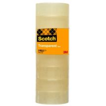 Lot De 8 Rubans Transparents Scotch - 19 Mm X 33 M