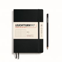 Carnet Leuchtturm1917 - Noir - A5 14,5 X 21 Cm - 123 Pages Numérotées Pointillées