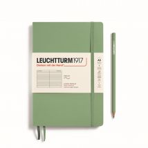 Carnet Leuchtturm1917 - Sauge - A5 14,5 X 21 Cm - 123 Pages Numérotées Lignées