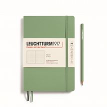 Carnet Leuchtturm1917 - Sauge - A5 14,5 X 21 Cm - 123 Pages Numérotées Pointillées