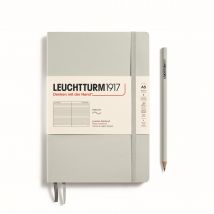 Carnet Leuchtturm1917 - Light Grey - A5 14,5 X 21 Cm - 123 Pages Numérotées Lignées