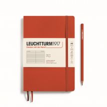Carnet Leuchtturm1917 - Fox Red - A5 14,5 X 21 Cm - 123 Pages Numérotées Lignées