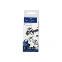 Pochette De 6 Feutres Pitt Manga Mangaka - Faber Castell