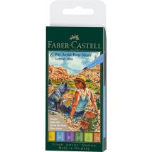 Pochette 6 Feutres Pitt B - Été - Faber Castell