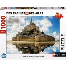 Nathan Puzzle 1000 Pièces - L'Abbaye Du Mont-saint-michel / Des Racines Et Des Ailes