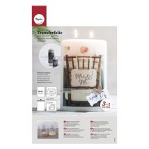 Feuilles Transfert Bougie - Din - 4 Feuilles - Transparent - A4 29,7 X 21 Cm - 185 G/m²