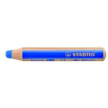 Crayon Multi-talents Pointe Extra-large - Stabilo - Bleu Foncé - Woody 3 In 1 - Stabilo