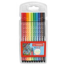 Etui Chevalet De 10 Feutres De Dessin Pointe Moyenne - Stabilo - Couleurs Assorties - Pen 68 - Stabilo