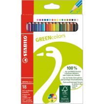 Lot De 18 Crayons De Couleur Pointe Moyenne - Stabilo - Couleurs Assorties - Greencolors - Stabilo