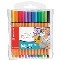 12 Stylos Feutres Stabilo Point 88 Mini - Pointe Fine - Stabilo