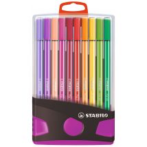 Etui De 20 Feutres De Dessin Pointe Moyenne - Stabilo - Couleurs Assorties - Pen 68 - Stabilo