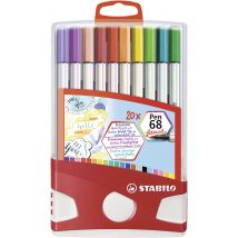 Etui De 20 Feutres Pinceau - Stabilo - Couleurs Assorties - Pen 68 Brush - Stabilo