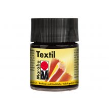 Peinture Textile - 50ml - Noir - Marabu
