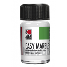 Peinture Pour Marbrure Marabu Easy Marble - Blanc 070 - 15 Ml