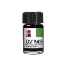 Peinture Pour Marbrure Marabu Easy Marble - Noir 073 - 15 Ml
