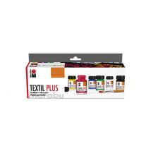 Marabu Textil Plus, Kit Débutant - Peinture Pour Textile Clair Et Foncé 6 X 15 Ml