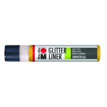 Liner Glitter - Peinture Pailletée - 25ml - Jaune - Marabu