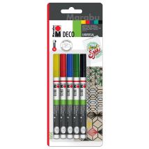 Set De 5 Marqueurs Mat Basic - Marabu Deco Painter 1-2mm